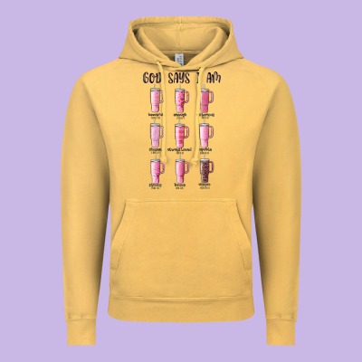 God Says I Am Bible Verse Stanley Vintage Hoodie Designed By Maliassmallbusiness