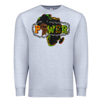 Heather Grey Power Black History Premium Sweatshirt - HowdyJamesFarm