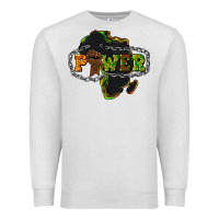 Oatmeal Heather Power Black History Premium Sweatshirt - HowdyJamesFarm
