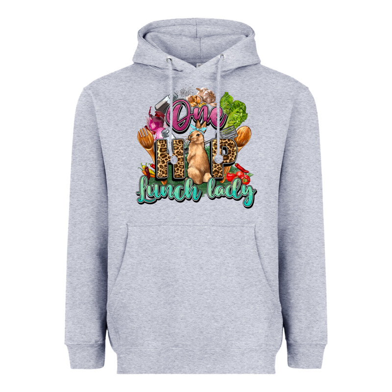 One Hip Lunch Lady Easter Day Heavyweight Hoodie by HowdyJamesFarm | Teevron