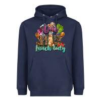 Navy One hip lunch lady Easter Day Heavyweight Hoodie - HowdyJamesFarm