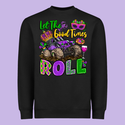 Let The Good Times Roll With Mardi Gras Monster Tr Heavyweight Sweatshirt Designed By Lillyallendesigns