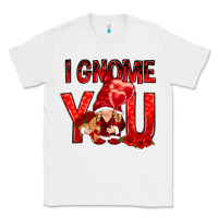 White i gnome you with roses Classic Tee - NancyCooperArtShop