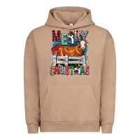 Pigment Burro merry christmas simmental cow Urban Hoodie - FaDigitalArtStudio