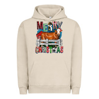 Pigment French Oak merry christmas simmental cow Urban Hoodie - FaDigitalArtStudio