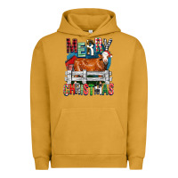 Pigment Peanut Butter merry christmas simmental cow Urban Hoodie - FaDigitalArtStudio