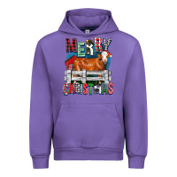 Tulip merry christmas simmental cow Urban Hoodie - FaDigitalArtStudio