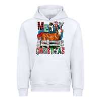 White merry christmas simmental cow Urban Hoodie - FaDigitalArtStudio