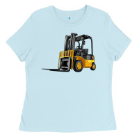 Baby Blue forklift Ladies Tee - Artiststas