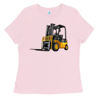 Bubblegum Pink forklift Ladies Tee - Artiststas