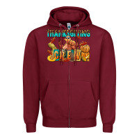 Burgundy Thanksgiving crew Zipper Hoodie - NancyCooperArtShop