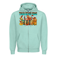 Seafoam Thanksgiving crew Zipper Hoodie - NancyCooperArtShop