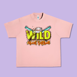 Wild About Softball Urban Heavy Tee Designed By Nancycooperartshop