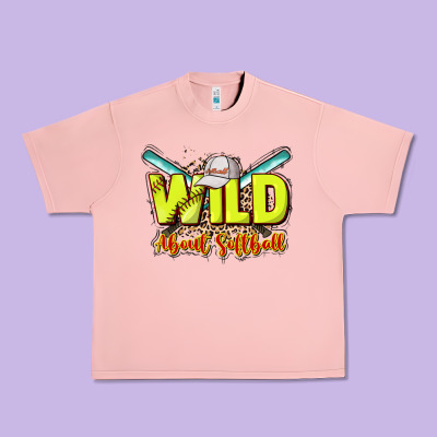 Wild About Softball Urban Heavy Tee Designed By Nancycooperartshop