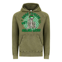 Vintage Olive dead inside but feeling lucky Vintage Hoodie - MaliasSmallBusiness
