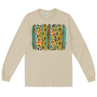 Mushroom fall sunflower brushstroke Long Sleeve Tee - BundleAndBundleShop