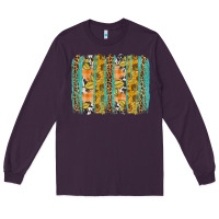 Plum fall sunflower brushstroke Long Sleeve Tee - BundleAndBundleShop