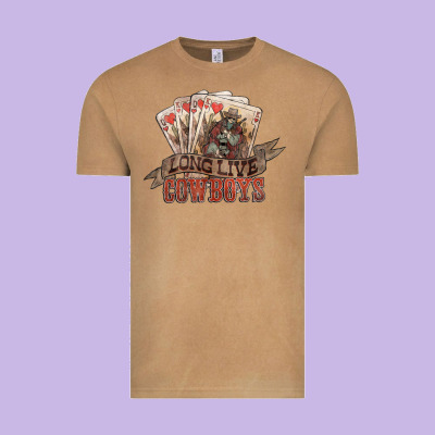 Long Live Cowboys Cards Vintage Tee Designed By Nancycooperartshop