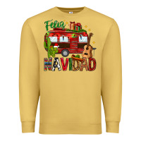 Antique Gold Feliz Navidad Christmas Mexico Premium Sweatshirt - HowdyJamesFarm