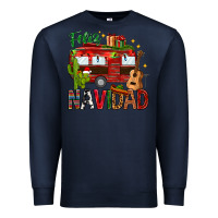 Navy Feliz Navidad Christmas Mexico Premium Sweatshirt - HowdyJamesFarm