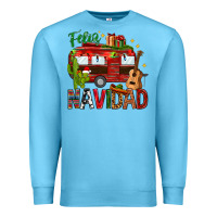 Ocean Blue Feliz Navidad Christmas Mexico Premium Sweatshirt - HowdyJamesFarm