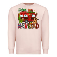 Pale Pink Feliz Navidad Christmas Mexico Premium Sweatshirt - HowdyJamesFarm