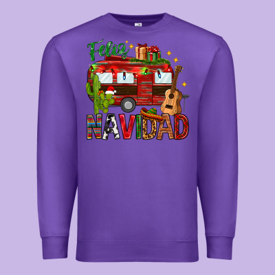 Feliz Navidad Christmas Mexico Premium Sweatshirt Designed By Howdyjamesfarm