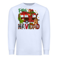 White Feliz Navidad Christmas Mexico Premium Sweatshirt - HowdyJamesFarm