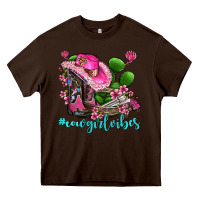 Chocolate Brown cowgirl vibes with boots and gun Heavy Core Tee - AdoDesignShop