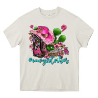 Cream cowgirl vibes with boots and gun Heavy Core Tee - AdoDesignShop