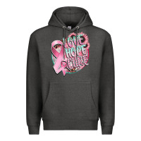 Charcoal Heather love hope cure Premium Hoodie - CowGirlArtShop