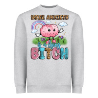 Heather Grey your anxiety is a lying bitch Heavyweight Sweatshirt - LillyAllenDesigns
