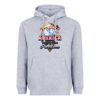 Heather Grey America ice cream Heavyweight Hoodie - HowdyJamesFarm