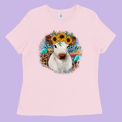 Western Calf Ladies Tee Designed By Jahusdesignshop