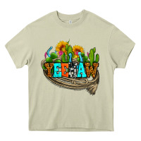Mossy yeehaw and cactus with horseshoe Heavy Core Tee - AdoDesignShop