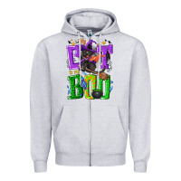Heather Grey My cat is my boo Halloween Zipper Hoodie - NancyCooperArtShop