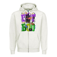 Oatmeal Heather My cat is my boo Halloween Zipper Hoodie - NancyCooperArtShop