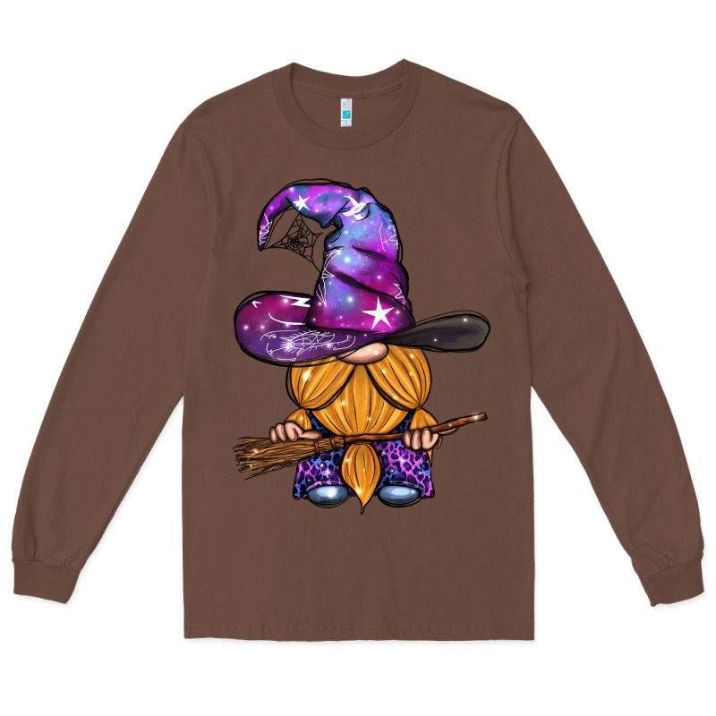 Witch Gnome With Broom Long Sleeve Tee by BundleAndBundleShop | Teevron