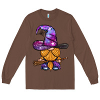 Chestnut witch gnome with broom Long Sleeve Tee - BundleAndBundleShop
