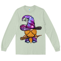 Matcha witch gnome with broom Long Sleeve Tee - BundleAndBundleShop