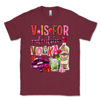 Burgundy v is for vodka Classic Tee - NancyCooperArtShop
