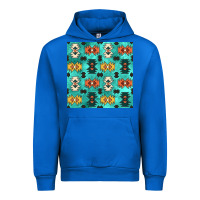 Cobalt native american aztec seamless pattern 3 Urban Hoodie - BundleAndBundleShop
