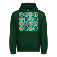 Forest Green native american aztec seamless pattern 3 Urban Hoodie - BundleAndBundleShop