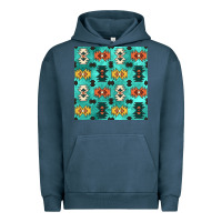 Pigment Midnight Navy native american aztec seamless pattern 3 Urban Hoodie - BundleAndBundleShop