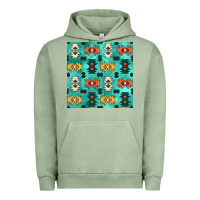 Pigment Oil Green native american aztec seamless pattern 3 Urban Hoodie - BundleAndBundleShop