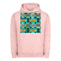 Pigment Salmon native american aztec seamless pattern 3 Urban Hoodie - BundleAndBundleShop