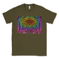 Army Green colorful zebra background Classic Tee - RanaPortraitStore
