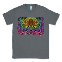Charcoal Heather colorful zebra background Classic Tee - RanaPortraitStore