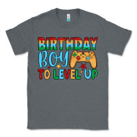 Charcoal Heather birthday boy to level up Classic Tee - JahusDesignShop