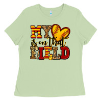 Matcha my heart is on that field softball Ladies Tee - Jasminsmagicworld